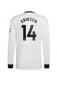 Fotbalové Dres Manchester United Christian Eriksen #14 Venkovní Oblečení 2022-23 Dlouhý Rukáv